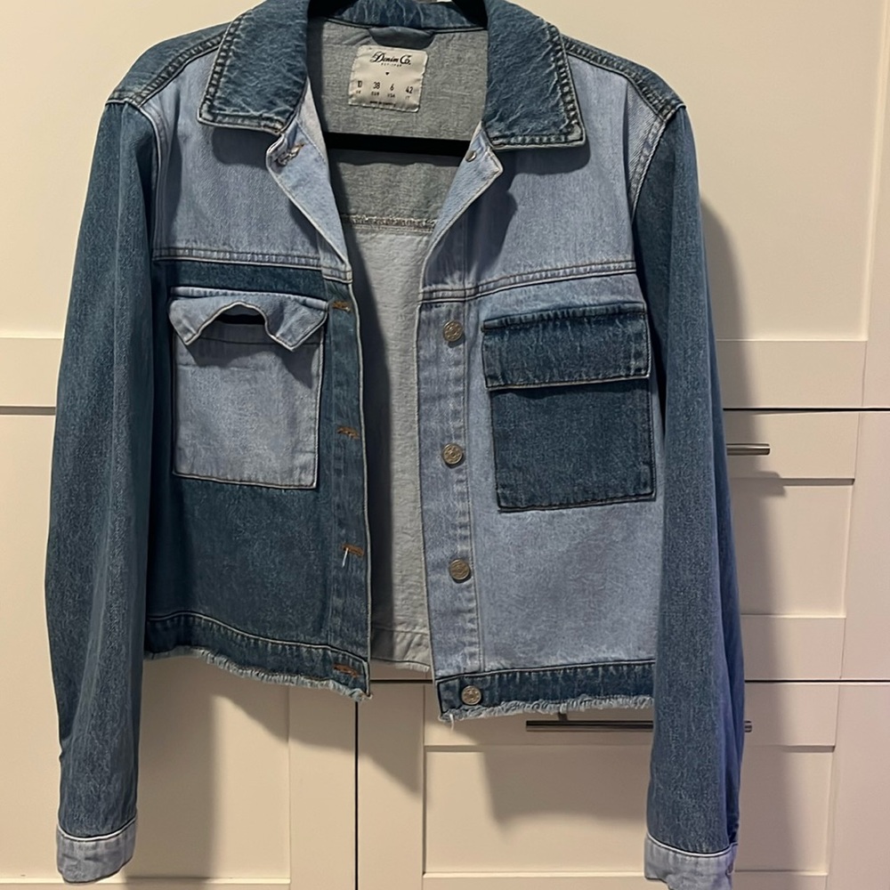 Patch work denim jacket
